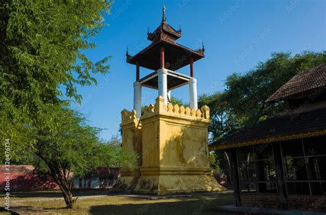 The Clock Tower Or Bahozin Inside Mandalay Royal Palace Compound