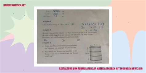 Zap Mathe Aufgaben Mit Losungen Nrw Maximieren Sie Ihre