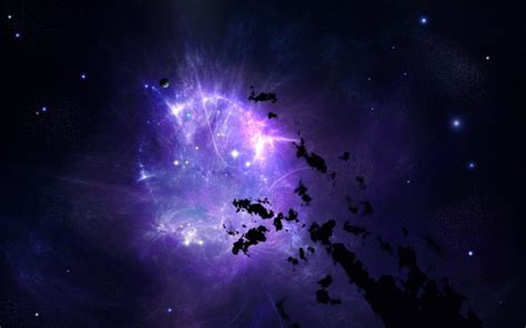 space, Stars, Galaxy, Digital art, Purple Wallpapers HD / Desktop and ...