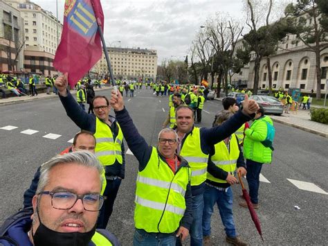 Transportistas Mirobrigenses Participan En Una Manifestaci N De Madrid