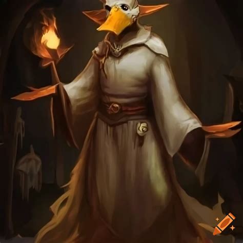 Illustration Of A Humanoid Duck Mage Mentalist On Craiyon