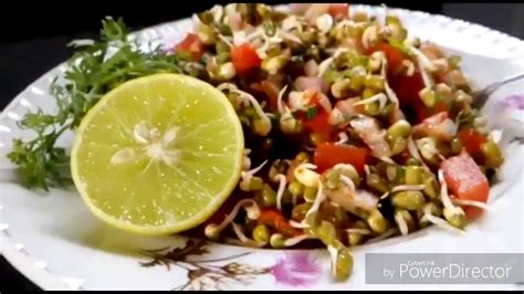 Green Moong Sprout Salad Healthy And Nutritious Youtube