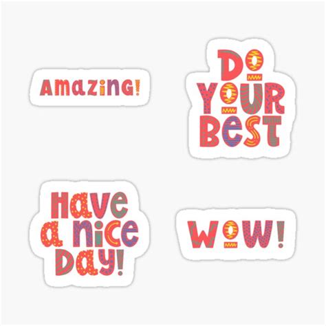 Do Your Best Sticker Pack Have A Nice Day Sticker Set Sticker For