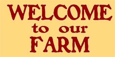 Welcome To Our Farm Reusable Plastic Stencil Sign Stencil