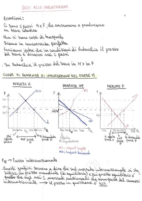 Modello Dazi Alle Importazioni Svolgimento Economia Internazionale