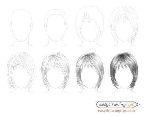 How to Draw Hair Step by Step Tutorial - EasyDrawingTips