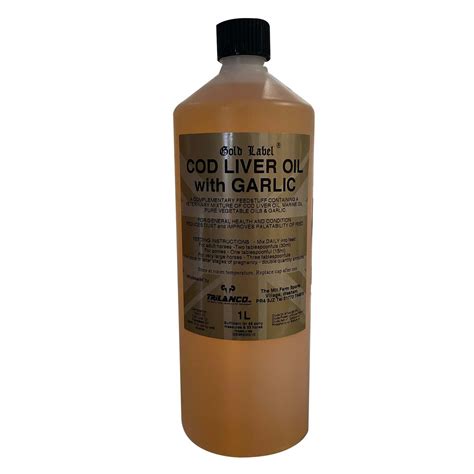 GOLD LABEL COD LIVER OIL WITH GARLIC 1 LT 1 LT Totalfarmsupplies Co Uk