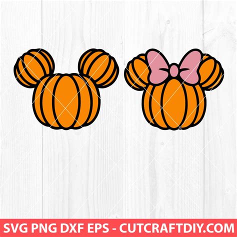 Halloween Pumpkin Mickey and Minnie SVG, Fall SVG, Autumn SVG, Disney ...