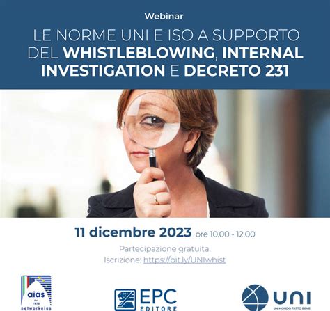 Webinar Whistleblowing Indagini Interne Decreto 231 Le Norme A