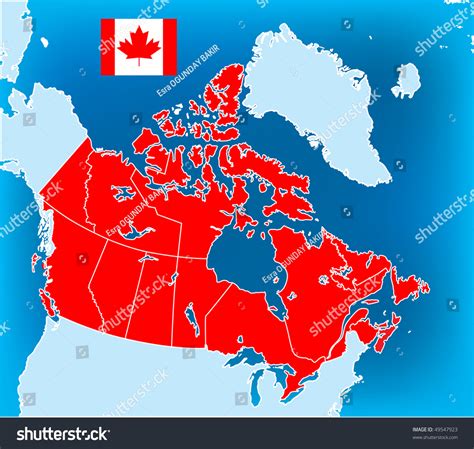 Canada Map Stock Vector Illustration 49547923 : Shutterstock