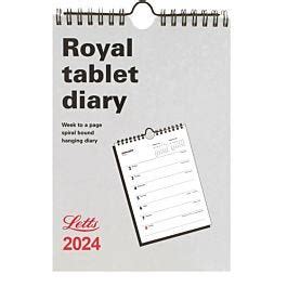 Letts Royal Calendar Tablet Week To View For 2024