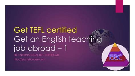 Get An English Teaching Job Abroad Get Tefl Certified