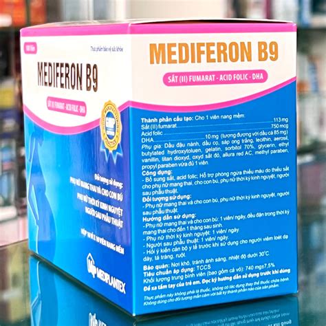 Mediferon B9 Hỗ Trợ Bổ Sung Sắt Acid Folic Tăng Khả Năng Tạo Máu