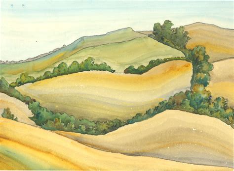 Watercolor Hills at PaintingValley.com | Explore collection of ...