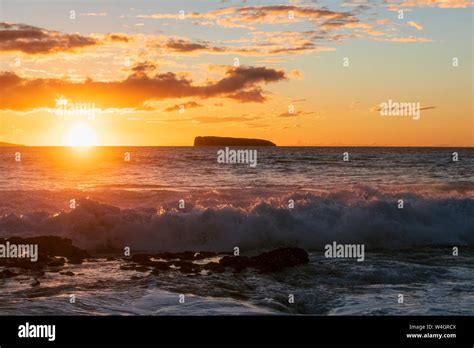 Big Beach at sunset, Makena Beach State Park, Maui, Hawaii, USA Stock ...