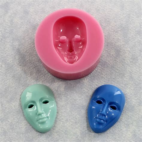 Face Mask Mold Silicone Mould Resin Polymer Clay Fondant Etsy