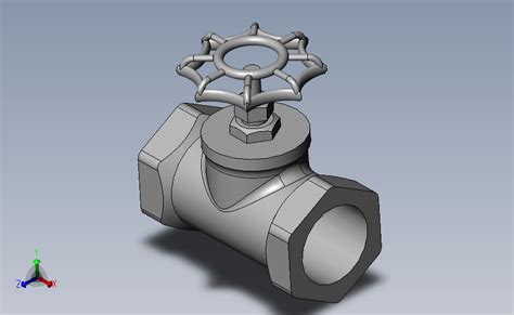 截止阀模型 Solidworks 2012 模型图纸下载 懒石网