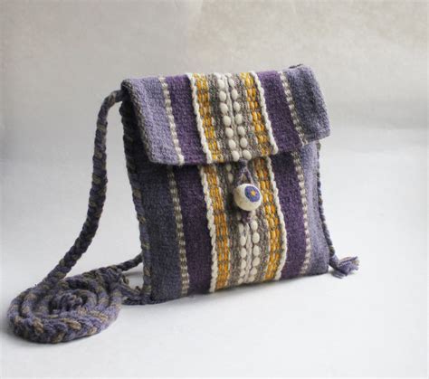 Reserved Purple Hand Woven Purse Wool Purse Handmade Etsy Handwoven