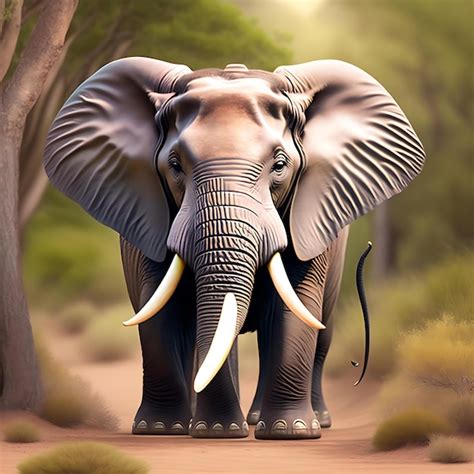 Premium AI Image | An adorable African Elephant in natural habitat ...