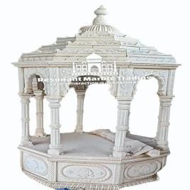 Dome White Marble Gazebo Manufacturer Seller In Nagaur RESONANT