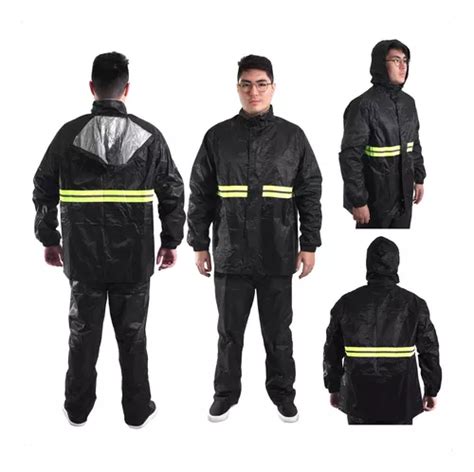 Capa Roupa Chuva Conjunto Jaqueta Calça Motoqueiro Capuz MercadoLivre