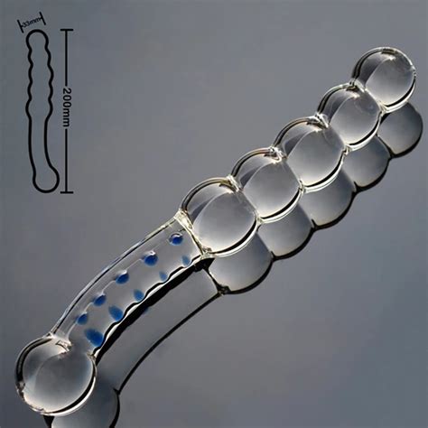 Large Glass Dildo Beads Crystal Artificial Pyrex Glass Female Dildo Diktoy