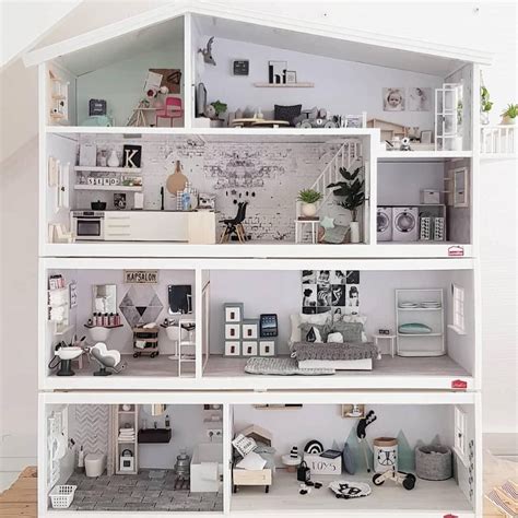 Ikea Dollhouse Dollhouse Projects Wooden Dollhouse Dollhouse