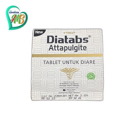 Jual Diatabs Attapulgite Strip Isi 4 Tablet Tablet Untuk Diare