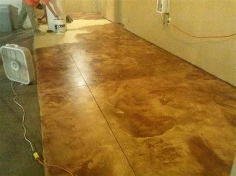 Custom Faux Finish Two Tone Stained Concrete Newport Ca Concrete