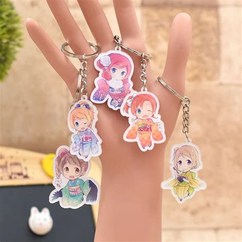 Aliexpress Buy Love Live Acrylic Keychain Cute Anime Pendant Car