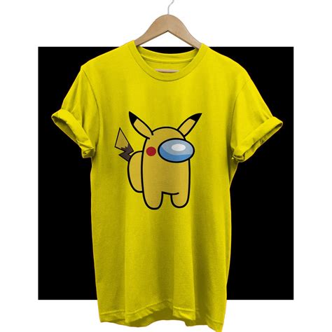 Jual Kaos Among Us Pikachu Pokemon Baju Among Us X Pikachu Kaos