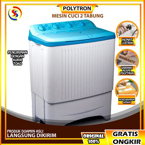 Jual Mesin Cuci Mesin Cuci Tabung Mesin Cuci Polytron Pwm Biru