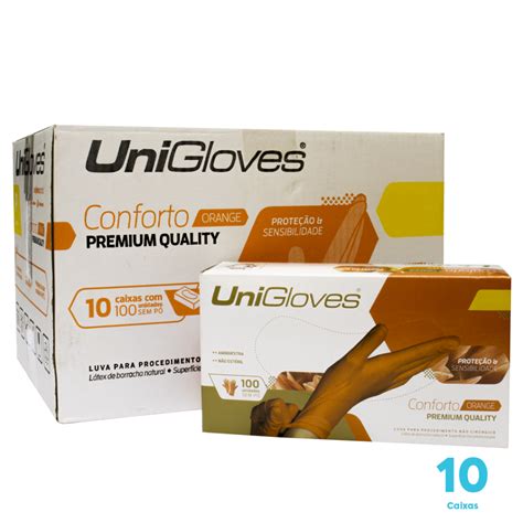 Kit Caixas De Luvas De L Tex Unigloves Confort Premium Quality Cor