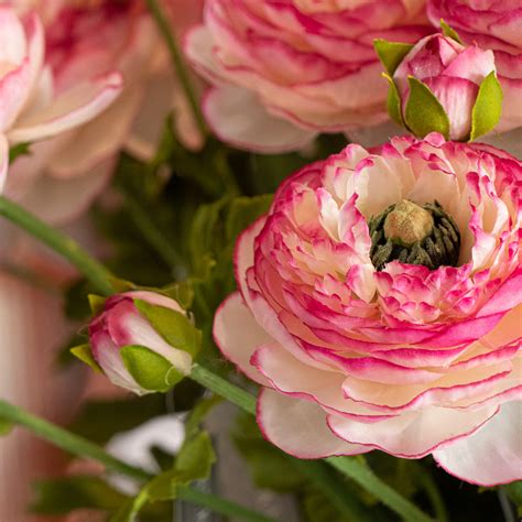 Silk Ka Flowers Zijden Bloem Dahlia Tak Roze Oogenlust