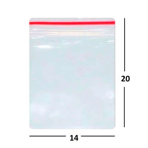 Saco Saquinho Plástico Hermético Tipo Zip Lock N7 14x20cm 500 Unidades