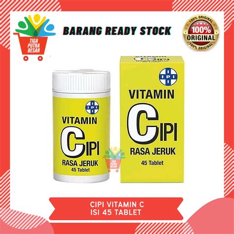 Jual Vitamin C Ipi Rasa Jeruk Mg Isi Tablet Shopee Indonesia