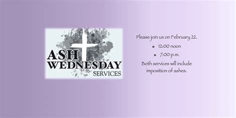 Ash Wednesday Services Reformation Lutheran Church