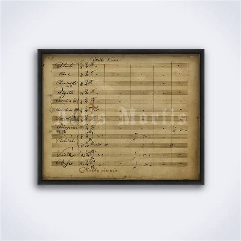 Poster Ludwig Van Beethoven Symphony No Molto Vivace Original