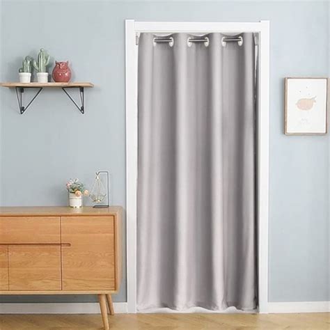 Newwpkira 1 Panel Solid Color Door Curtain 78 Inches Long Blackout Room Divider Curtain For