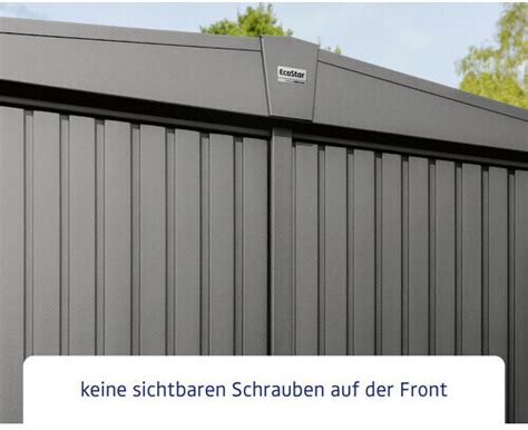 Hörmann EcoStar Trend mit Satteldach Typ 1 108 x 238 cm graualuminium