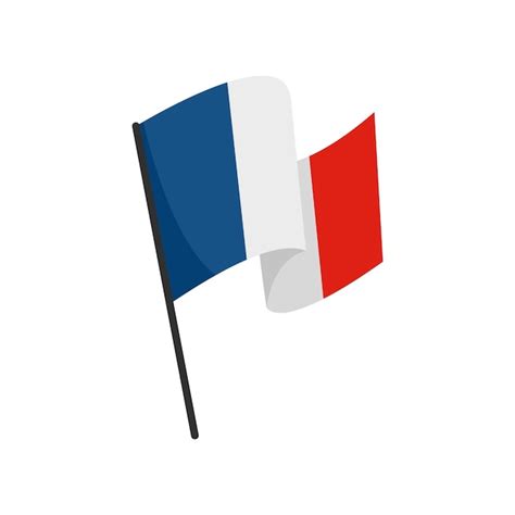 Premium Vector French Flag Icon Flat Illustration Of French Flag