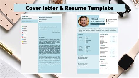 Professional No 09 Elegant Sky Blue Resume Template