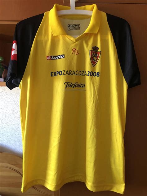 Real Zaragoza Away Football Shirt 2006 2007 Sponsored By Telefonica