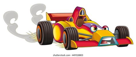 Cartoon Sports Car Racing Illustration Children Stock Illustration ...