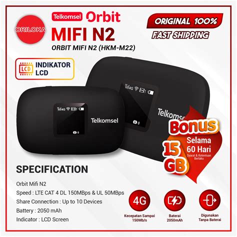 Jual Telkomsel Orbit Mifi Hkm M N Portable Modem Wifi G High Speed