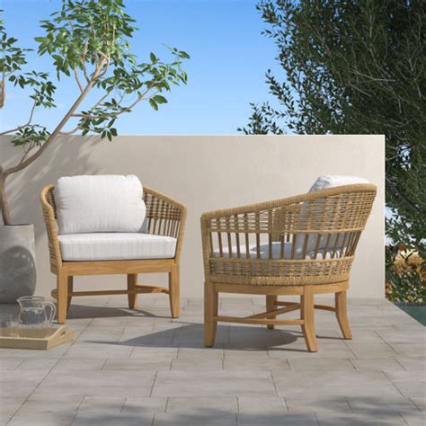 Dunkirk Outdoor Lounge Chair With Cushions Birch Lane