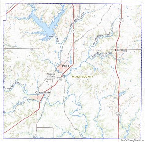 Map of Miami County, Kansas