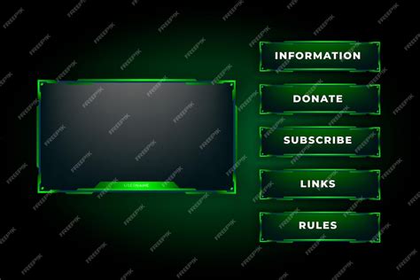 Premium Vector Twitch Stream Panels Collection Streaming Screen