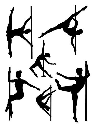 Pole Dancer Silhouette Royalty Free Vector Image