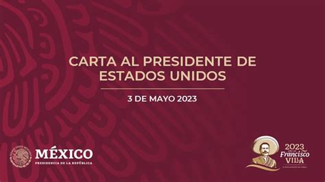 Carta Al Presidente De Estados Unidos Joe Biden Presidencia De La